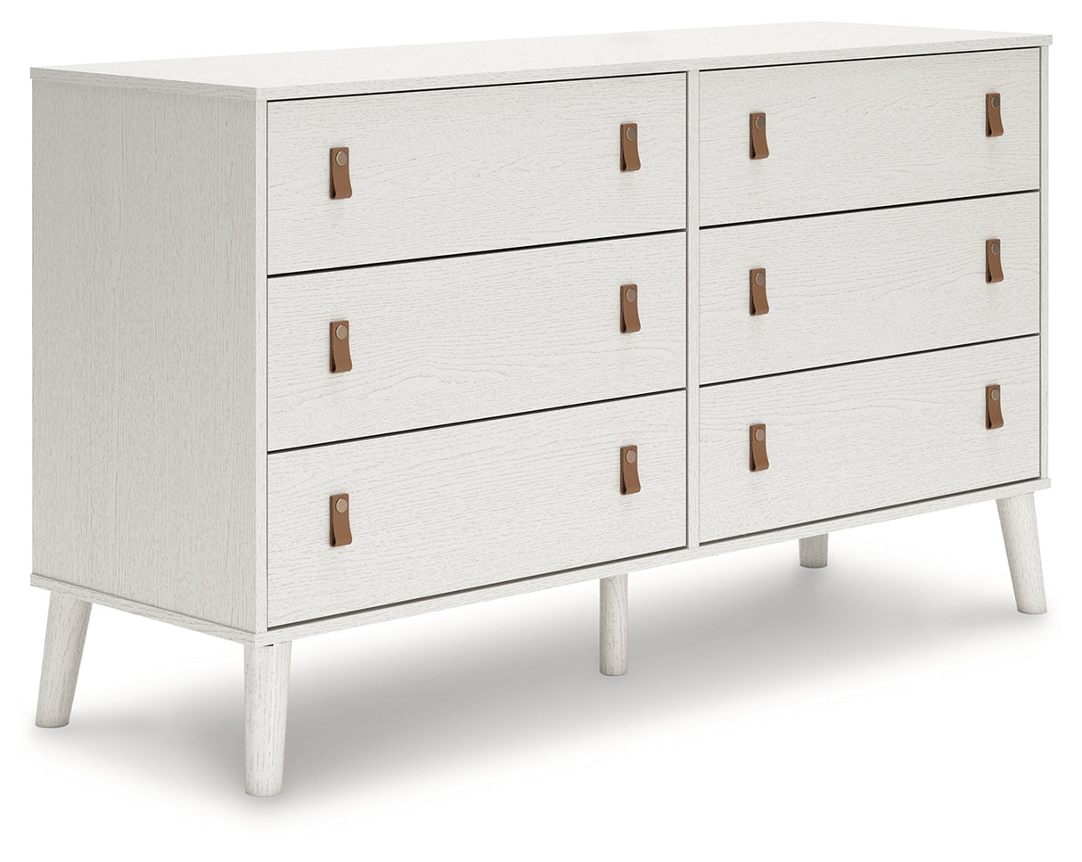 Aprilyn Full Bookcase Bed with Dresser and 2 Nightstands in White from Ashley - Luna Furniture