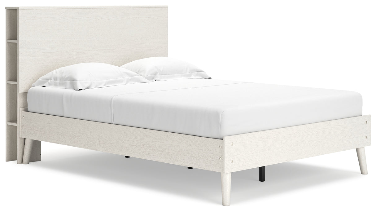 Aprilyn Full Bookcase Bed with Dresser and 2 Nightstands in White from Ashley - Luna Furniture