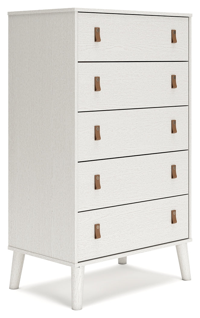 Aprilyn Full Bookcase Bed with Dresser and Chest in White from Ashley - Luna Furniture