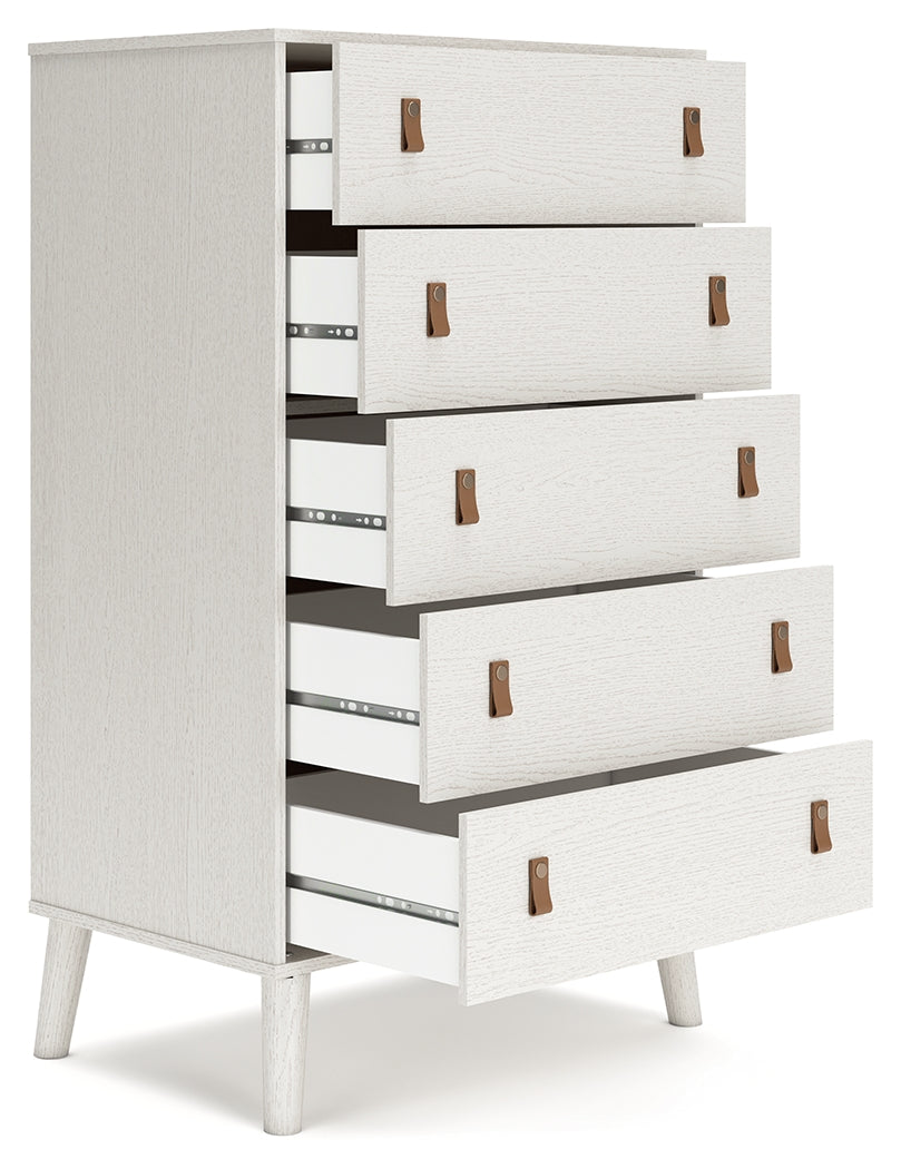 Aprilyn Full Bookcase Bed with Dresser and Chest in White from Ashley - Luna Furniture