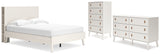 Aprilyn Full Bookcase Bed with Dresser and Chest in White from Ashley - Luna Furniture