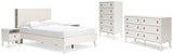 Aprilyn Full Bookcase Bed with Dresser, Chest and 2 Nightstands in White from Ashley - Luna Furniture