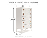 Aprilyn Full Bookcase Bed with Dresser, Chest and 2 Nightstands in White from Ashley - Luna Furniture