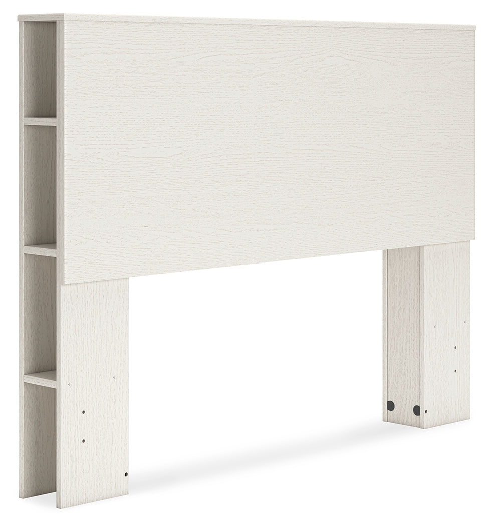 Aprilyn Full Bookcase Headboard with Dresser and 2 Nightstands in White from Ashley - Luna Furniture