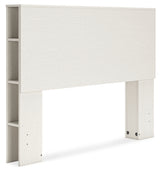 Aprilyn Full Bookcase Headboard with Dresser and 2 Nightstands in White from Ashley - Luna Furniture