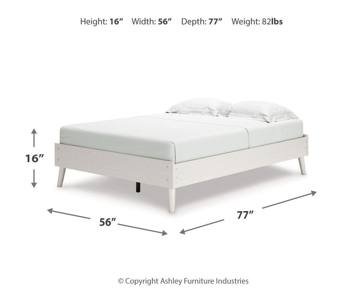 Aprilyn Full Platform Bed with Dresser and 2 Nightstands in White from Ashley - Luna Furniture