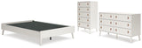 Aprilyn Full Platform Bed with Dresser and Chest in White from Ashley - Luna Furniture