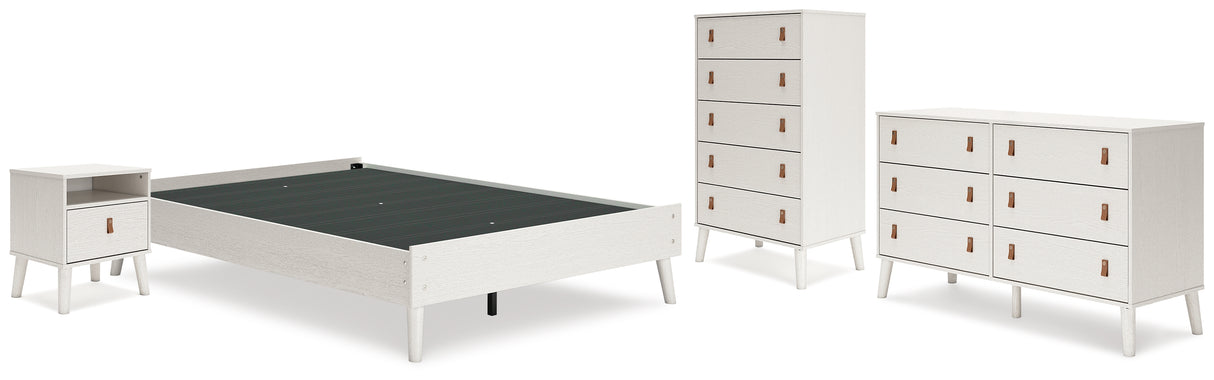 Aprilyn Full Platform Bed with Dresser, Chest and Nightstand in White from Ashley - Luna Furniture