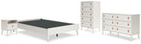 Aprilyn Full Platform Bed with Dresser, Chest and Nightstand in White from Ashley - Luna Furniture