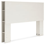 Aprilyn Queen Bookcase Headboard with Dresser and 2 Nightstands in White from Ashley - Luna Furniture