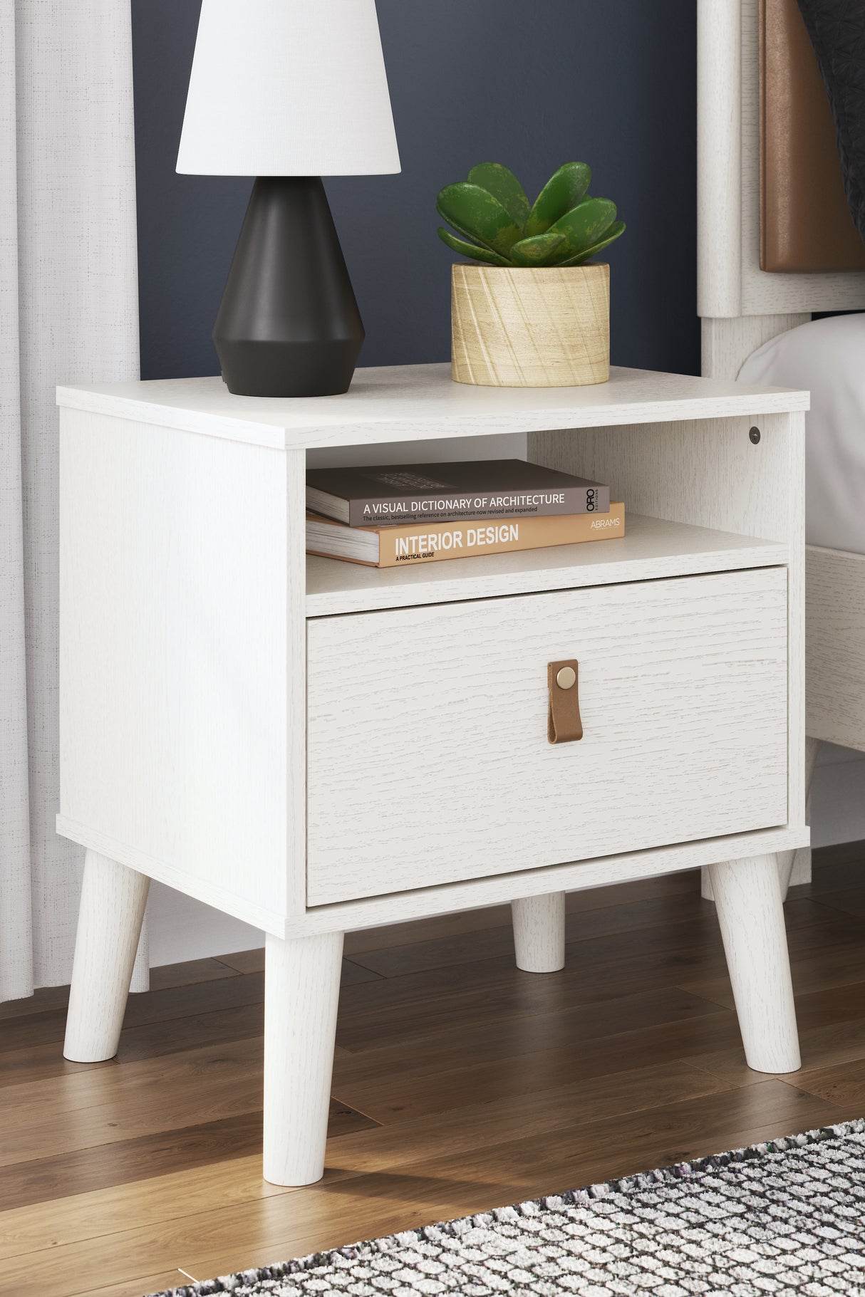 Aprilyn Queen Bookcase Headboard with Dresser, Chest and 2 Nightstands in White from Ashley - Luna Furniture