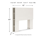 Aprilyn Twin Bookcase Headboard with Dresser in White from Ashley - Luna Furniture