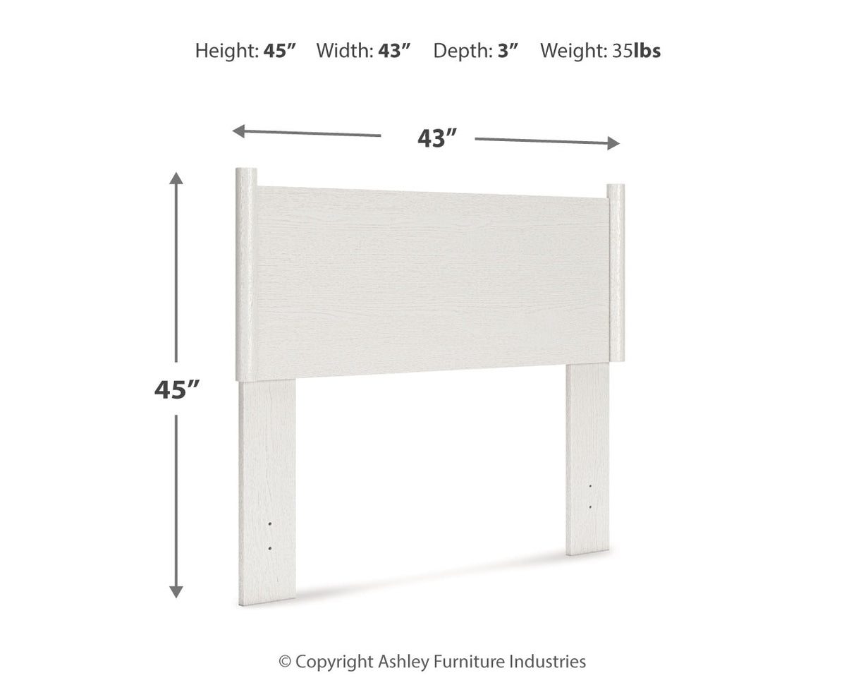 Aprilyn Twin Panel Headboard with Dresser and 2 Nightstands in White from Ashley - Luna Furniture