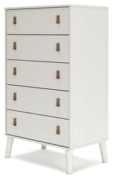 Aprilyn Twin Panel Headboard with Dresser and Chest in White from Ashley - Luna Furniture