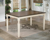 Whitesburg Dining Table and 6 Chairs in Brown/Cottage White - PKG002052