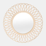 Wicker 35" Daisy Mirror, Natural - 16027