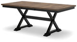 Wildenauer Dining Table and 4 Chairs and Bench in Brown/Black from Ashley - Luna Furniture