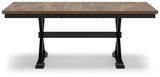 Wildenauer Dining Table and 4 Chairs and Bench in Brown/Black from Ashley - Luna Furniture