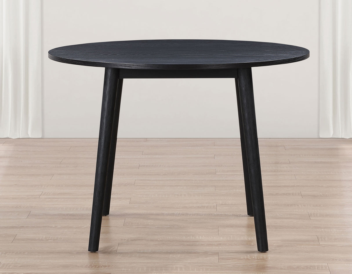 Willow 42″ Round Dining Table, Black - WIL500KT