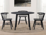 Willow 42″ Round Dining Table, Black - WIL500KT