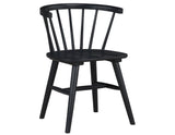 Willow 5 Piece  42-inch Round Dining Set, Black - SET | WIL500KT | WIL500KS(4)