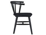 Willow 5 Piece  42-inch Round Dining Set, Black - SET | WIL500KT | WIL500KS(4)