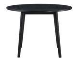 Willow 5 Piece  42-inch Round Dining Set, Black - SET | WIL500KT | WIL500KS(4)