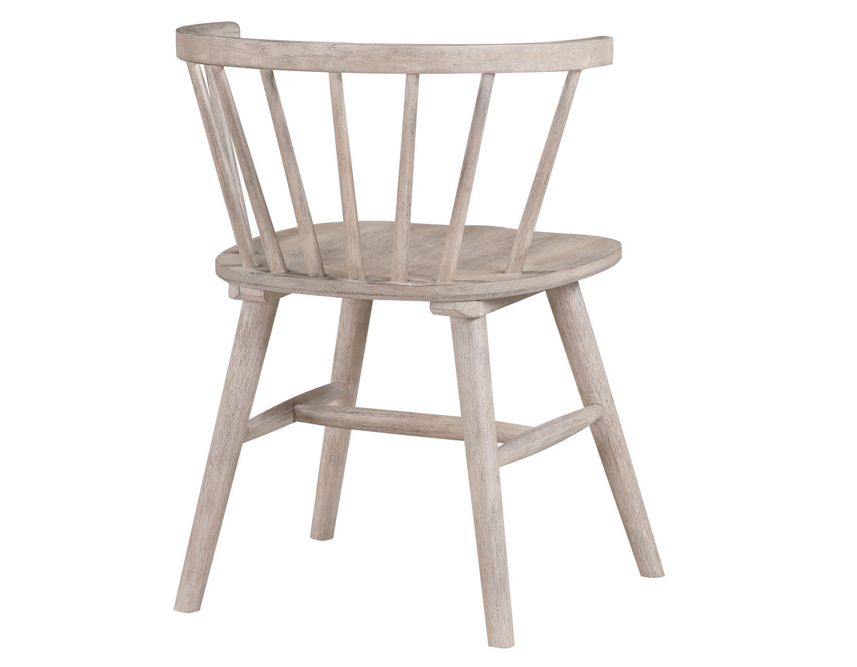 Willow 5 Piece  42-inch Round Dining Set, Tan - SET | WIL500T | WIL500S(4)