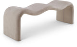 Willow Chenille Fabric Bench in Beige from Meridian - Luna Furniture