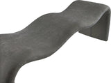 Willow Chenille Fabric Bench in Grey from Meridian - Luna Furniture