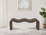 Willow Corduroy Fabric Bench in Brown from Meridian - Luna Furniture