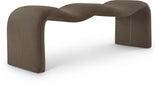 Willow Corduroy Fabric Bench in Brown from Meridian - Luna Furniture