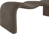 Willow Corduroy Fabric Bench in Brown from Meridian - Luna Furniture