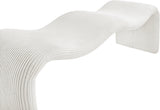 Willow Corduroy Fabric Bench in Cream from Meridian - Luna Furniture