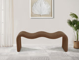 Willow Corduroy Fabric Bench in Saddle from Meridian - Luna Furniture