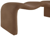 Willow Corduroy Fabric Bench in Saddle from Meridian - Luna Furniture