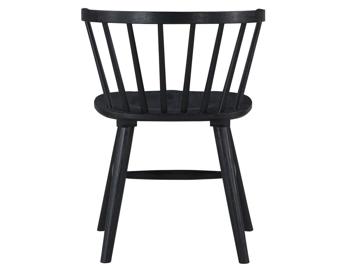 Willow Solid Wood Dining Chair, Black - WIL500KS