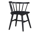 Willow Solid Wood Dining Chair, Black - WIL500KS