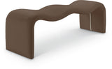 Willow Vegan Leather Bench in Brown from Meridian - Luna Furniture