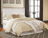 Willowton Queen/Full Panel Headboard Bed with Dresser in Whitewash from Ashley - Luna Furniture