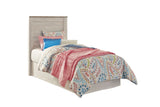 Willowton Twin Panel Headboard Bed with Dresser in Whitewash - PKG004278