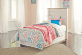 Willowton Twin Panel Headboard Bed with Mirrored Dresser and 2 Nightstands in Whitewash from Ashley - Luna Furniture