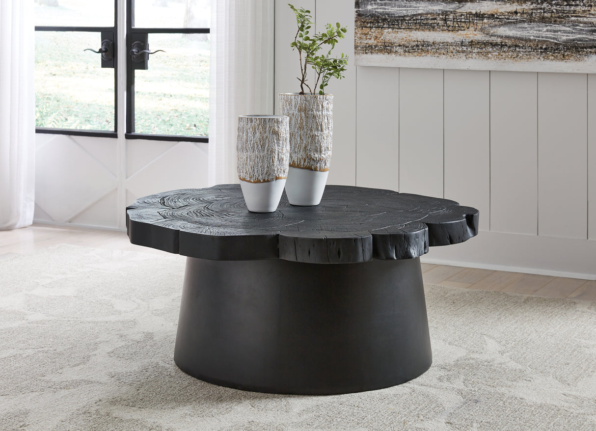 Wimbell Coffee Table with 1 End Table in Black from Ashley - Luna Furniture