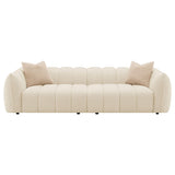 Winchester Boucle Upholstered Extra Long Sofa Sand Pebble from Coaster - Luna Furniture