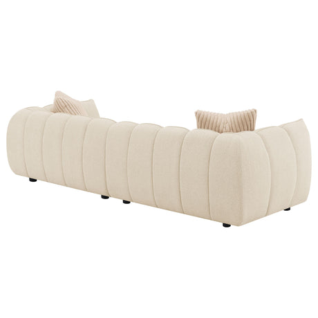 Winchester Boucle Upholstered Extra Long Sofa Sand Pebble from Coaster - Luna Furniture