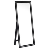 Windrose Black Full Length Floor Standing Tempered Mirror with LED Lighting from Coaster - Luna Furniture