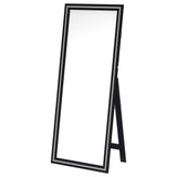 Windrose Black Full Length Floor Standing Tempered Mirror with LED Lighting from Coaster - Luna Furniture