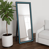 Windrose Black Full Length Floor Standing Tempered Mirror with LED Lighting from Coaster - Luna Furniture