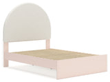 Wistenpine Full Panel Bed with Dresser and Nightstand in Blush from Ashley - Luna Furniture