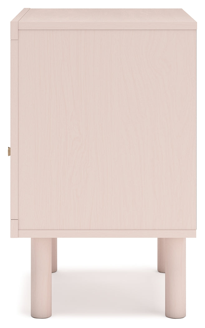 Wistenpine Full Panel Bed with Dresser and Nightstand in Blush from Ashley - Luna Furniture